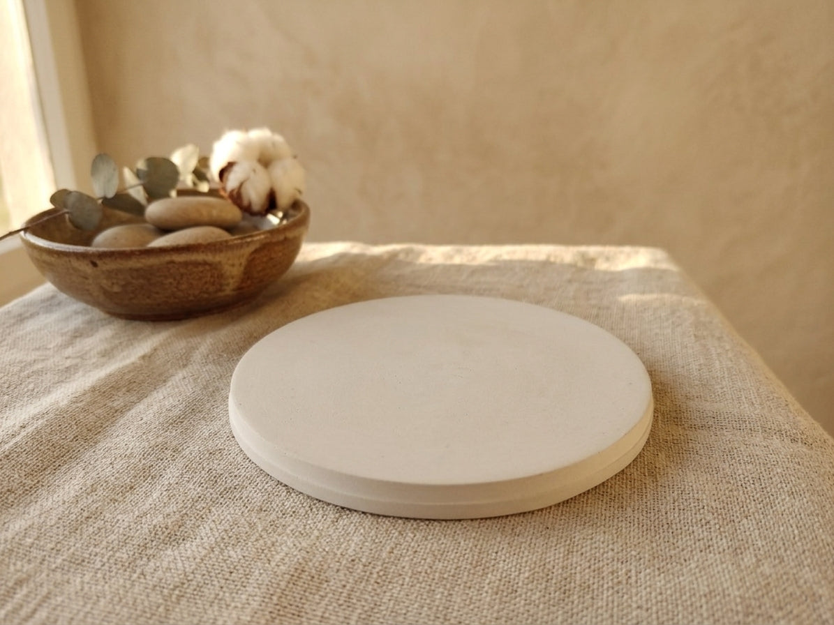 Posavasos y Base Circular Eclipse en Cemento