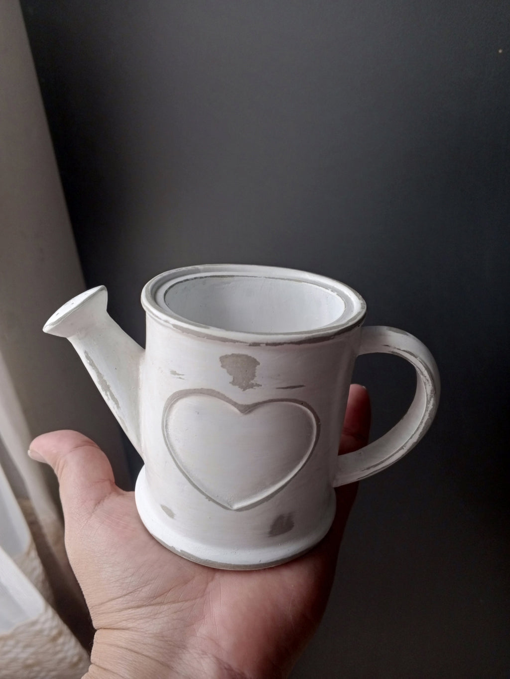 Maceta Regadera Amore en Cemento Artesanal estilo Vintage