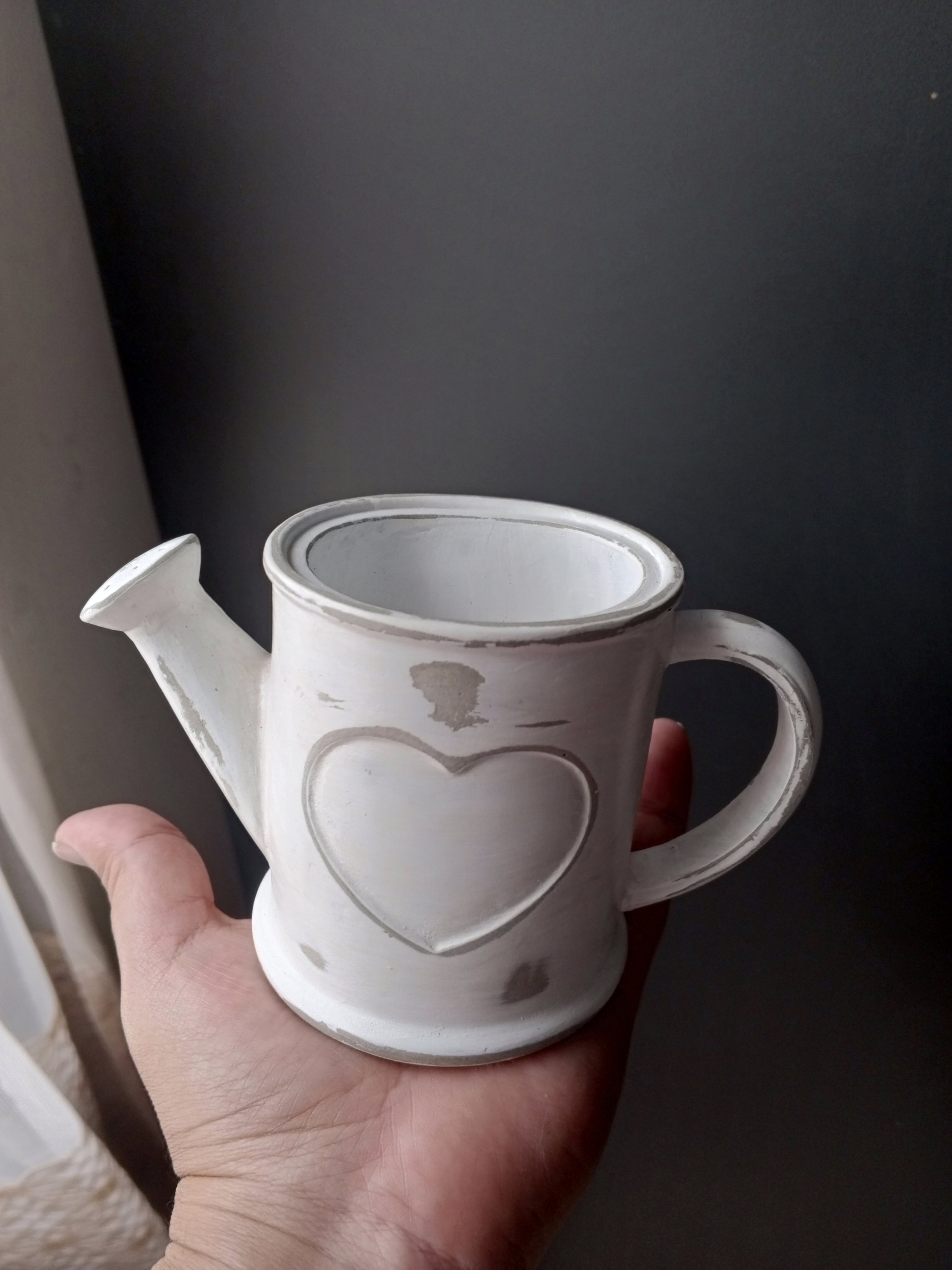 Maceta Regadera Amore en Cemento Artesanal estilo Vintage